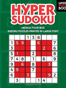 Hyper Sudoku: Medium Four-Box Sudoku Puzzles Printed in Large Font