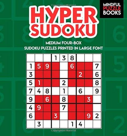 Hyper Sudoku: Medium Four-Box Sudoku Puzzles Printed in Large Font