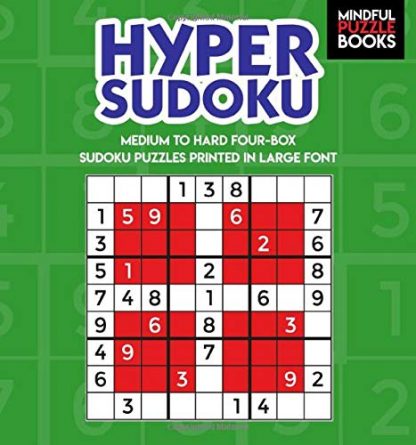 Hyper Sudoku: Medium to Hard Four-Box Sudoku Puzzles Printed in Large Font