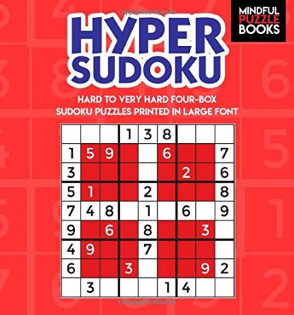 Hyper Sudoku: Hard to Very Hard Four-Box Sudoku Puzzles Printed in Large Font
