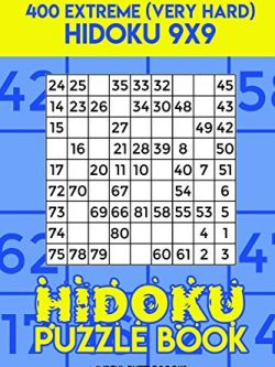 Hidoku Puzzle Book 5: 400 Extreme (Very Hard) Hidoku 9x9