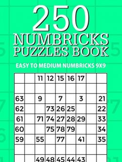 250 Numbricks Puzzle Book: Easy to Medium Numbricks 9x9 (Volume 20)
