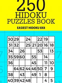 250 Hidoku Puzzle Book: Easiest Hidoku 8x8 (Volume 22)